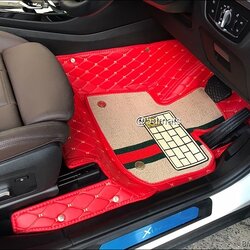 พรมปูพื้นรถยนต์6D BMW X3 G01 (2018-23) พรม6D VIP 13มิลสีแดง7ชิ้น+(ใยดักฝุ่นไวนิล4ชิ้น)