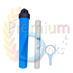 กระบอกสีน้ำเงิน(Housing )20นิ้ว ท่อ 4 หุน ฟรีไส้ PP 1ตัว