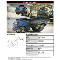 ท่อ HKS LEGAL TI TWIN TITANIUM TAIL (ZH003) HONDA HR-V RU1 2015-2021