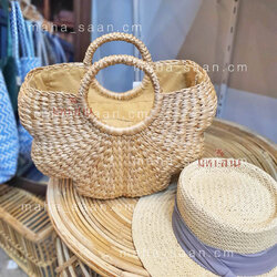 กระเป๋าสาน ผักตบชวา แบบถือ ทรงคล้องแขน เรียบหรู 🎃