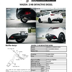 ท่อ HKS HI-POWER CARBON SINGLE TAIL (ZZ001) NEW MAZDA2 HATCHBACK 2015+