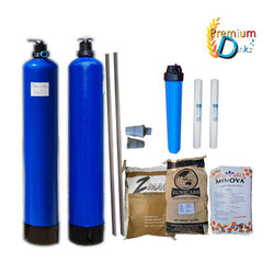 ชุดถังกรองน้ำใช้ขนาดจุสารกรอง 100 ลิตร 2 ใบ คาร์บอน+เรซิ่น +ชุดดักตะกอน 5ไมครอน ราคาพร้อมติดตั้ง