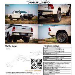 ท่อ HKS LEGAMAX SIDE MUFFLER TWIN CARBON (ZT010) TOYOTA REVO 2015+