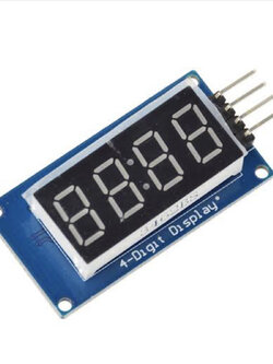 โมดูลแสดงผล LED ตัวเลข 7 ส่วน 4 หลัก ขนาด 0.36" ใช้ TM1637 Driver