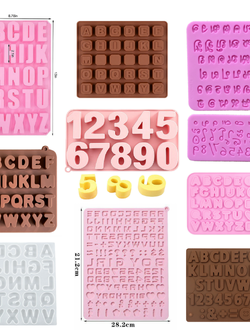รวมแม่พิมพ์ซิลิโคนทำขนม ตัวอักษร ตัวเลข ภาษาอังกฤษ เข้าเตาอบได้