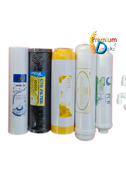 ชุดไส้กรองน้ำดื่ม รุ่น 5 ขั้นตอน ฟรีข้อต่อสายน้ำ 4 ชิ้น