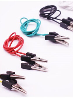 สายไฟหัวคลิปปากจระเข้ 5 เส้นยาว 40 ซม. สำหรับทดลองกับแผงMicro:bit