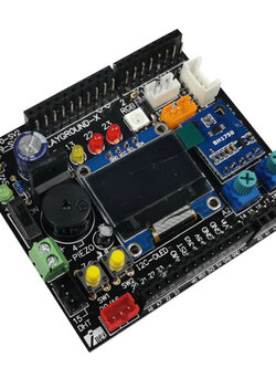 Playground-X บอร์ดอินพุตเอาต์พุตอเนกประสงค์สำหรับ i-Duino R3B เพื่อเรียนรู้การเชื่อมต่ออุปกรณ์ภายนอก