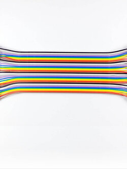 สายไฟต่อวงจรทดลอง IDC 40 เส้น แบบตัวเมีย ทั้งสองด้าน ยาว 8 นิ้ว (Jump wire)