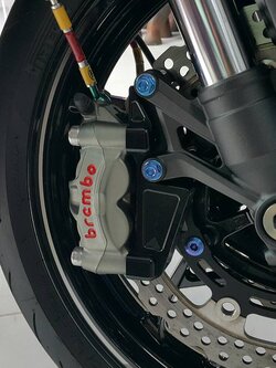 ขาจับปั๊มหน้า ER6N Ninja650 2012-16 Brembo M4 100mm M50 แบร์น Mothracing วัสดุ AL6061 T651(65) สีดำ