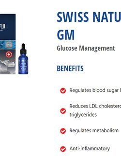 SWISS NATURO GM Glucose Management ควบคุมระดับน้ำตาลในเลือด ในผู้ป่วยเบาหวาน
