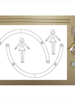 ชุดสำหรับชั้นเรียน ของเล่นวิทยาศาสตร์ D.I.Y. สาวน้อยนักกายกรรม 10 ชุด เรียนรู้หลักการของจุดศูนย์ถ่วง