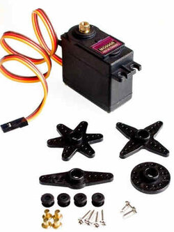 เซอร์โวมอเตอร์ รุ่น MG996R หมุนมาตรฐาน 0-180 องศา เฟืองโลหะ (Servo Motor MG996R Metal Gear High Torque)