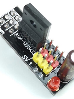 ADX-SERVO3 แผงวงจรควบคุมแรงดันให้กับเซอร์โวมอเตอร์สำหรับบอร์ด POP-X2