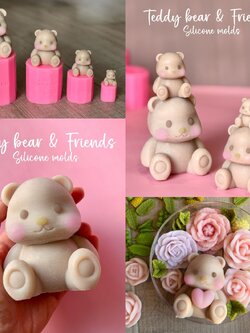 แม่พิมพ์ขนม หมีอ้วน เบบี้แบร์ น่ารักมาก 4 ไซส์ ทำขนม ทำเทียน ทำสบู่ได้