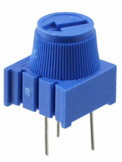 ตัวต้านทานปรับค่าได้ 10K Ohm แบบมีปุ่มหมุนได้ (Trimpot Potentiometer 10K Ohm with Knob)