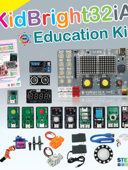 ชุดKidBright32iA Education Kit บอร์ดสีเทา มีตัวตรวจจับความเร่งพร้อมหนังสือปกใหม่