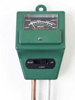 2 in 1 เครื่องวัดความชื้นและความเป็นกรด-ด่างในดิน (Moisture & pH Meter)