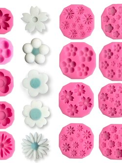 รวมแม่พิมพ์ ดอกไม้น่ารัก หลายขนาด ขนาด 2 cm-7cm