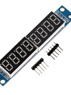 โมดูลจอแสดงตัวเลข 7 ส่วน 8 หลัก ใช้ไอซีเบอร์ MAX7219 เป็นตัวขับ ขนาด 0.36"