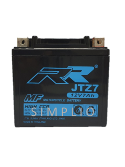 RR Battery JTZ7 (12V 7AH) High CCA แบตเตอรี่สำหรับมอเตอร์ไซค์ (แบตมอไซ)