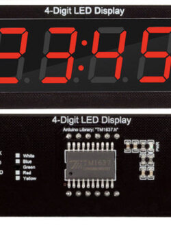 โมดูลแสดงผล LED ตัวเลข 7 ส่วน 4 หลัก ขนาด 0.56" ใช้ TM1637 Driver