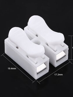 ขั้วต่อสายไฟแบบเร็ว ชนิดหนีบ 2 ช่องจำนวน 10 ตัว/แพค (CH-2 Quick Wiring Terminal Press Type) เต๋าต่อสายไฟ 2 ช่อง
