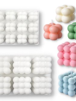 แม่พิมพ์เทียนลูกบาศ์ก พิมพ์เทียนคิวบิก ทำเทียน ทำขนมได้