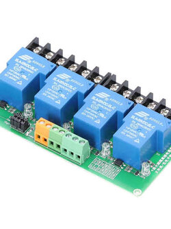 โมดูลรีเลย์12v. 4 ช่อง กระแสสูง 30A พร้อมออปโตคัปเปลอร์ รองรับทริกเกอร์สูง-ต่ำ (Relay12v. 4 Ch. Active Hight/Low 30A )