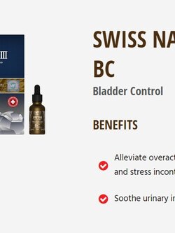 SWISS NATURO BC การควบคุมกระเพาะปัสสาวะ