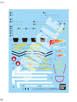 HG 1/100 VF-19 CUSTOM FIRE VALKYRIE WITH SOUND BOOSTER WATER DECALS