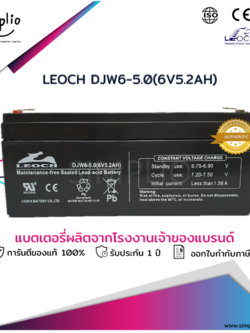Leoch Battery DJW6-5.0 (6V 5.2AH) แบตเตอรี่แห้ง VRLA (แบตแห้ง)