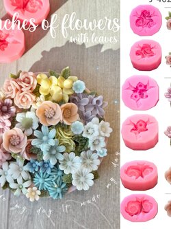 รวมแม่พิมพ์ขนม ช่อดอกไม้ ดอกไม้ติดใบ สวยทุกแบบ