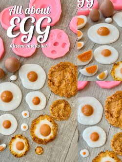 รวมแม่พิมพ์ ไข่ดาว ไข่เขียว ไข่ต้ม เล็กใหญ่ เหมือนจริงมาก