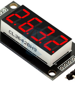โมดูลแสดงผล LED ตัวเลข 7 ส่วน 4 หลัก ขนาด 0.36" สีแดง ใช้ไอซี TM1637