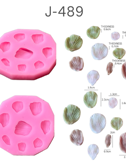 แม่พิมพ์ กลีบดอกกุหลาบ คละไซส์ในแผ่นเดียว ทำขนมได้ J-489