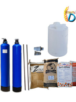 ชุดถังกรองน้ำใช้ขนาดจุสารกรอง 25 ลิตร 2 ใบ คาร์บอน+เรซิ่น +ชุดถังpeล้างสารเรซิ่น ราคาพร้อมติดตั้ง