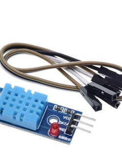 DHT11 โมดูลวัดอุณหภูมิและความชื้นสัมพัทธ์ แบบมี LED แสดงสถานะทำงาน พร้อมสายไฟ (Digital Temperature and Humidity Sensor)