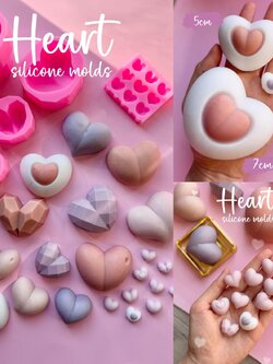 รวมแม่พิมพ์ขนม หัวใจ เล็กใหญ่ วาเลนไทน์ ทำช็อคโกแลตได้