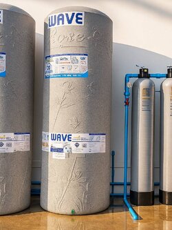 ถังกรองน้ำใช้ FRPขนาด 10x54 จุสาร50 ลิตร 2 ใบ +ชุดถังเกลือ+เกลือ ราคาพร้อมติดตั้ง