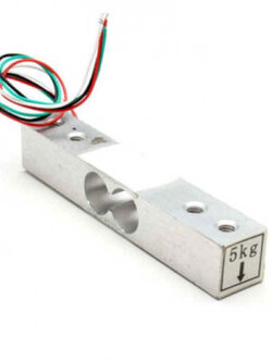 เซนเซอร์วัดน้ำหนัก Load Cell ขนาดต่าง ๆ มี 4 ขนาด คือ วัดได้สูงสุด 1KG, 5KG, 10KG, 20KG. (Load Cell Weight Sensor)