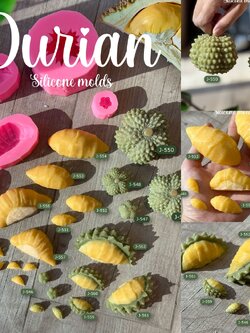 รวมแม่พิมพ์ ทุเรียน ทุเรียนมีหนาม ทุเรียนพู หลายแบบ หลายไซส์