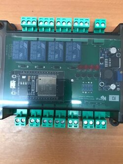 บอร์ดคอนโทรลESP-32 สำหรับงานอุตสาหกรรม (Industrial 4-Channel Relay Module with ESP32 in Din Rail Box) ESP32 For Industrial
