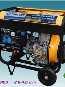เครื่องยนต์ปั่นไฟดีเซล+เครื่องเชื่อม JUPITER รุ่น JP-D5-WELD