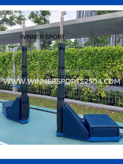 เสาวอลเลย์บอล และตะกร้อ แบบพิเศษอย่างดีพร้อมเบาะหุ้ม | ชุดเฟืองโลหะ WINNER