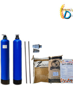 ชุดถังกรองน้ำใช้ขนาดจุสารกรอง 25 ลิตร 2 ใบ คาร์บอน+เรซิ่น ราคาพร้อมติดตั้ง