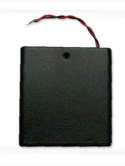 กะบะถ่าน AA 4 ก้อน พร้อมฝาปิดและสวิชต์