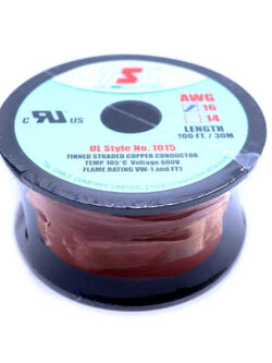 สายไฟอ่อน UL1007 ความยาวม้วนละ 100 ฟุต AWGขนาดต่างๆ (Standard Wire)