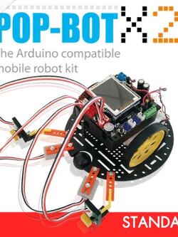 ชุดสุดท้าย!!! POP-BOT X2 Standard ชุดเรียนรู้และพัฒนาโปรแกรมควบคุมหุ่นยนต์อัตโนมัติด้วยโปรแกรมภาษา C/C++