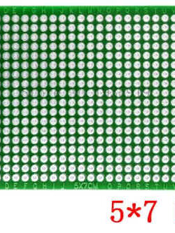 แผ่นปริ๊นอเนกประสงค์ Prototype PCB Board 2 ด้าน ขนาด 5x7 cm. สีเขียว